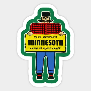 Minnesota Travel Souvenir Paul Bunyan Sticker